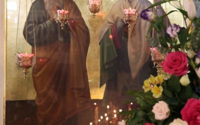 Архиерейское богослужение в день престольного праздника святых праведных Симеона и Анны