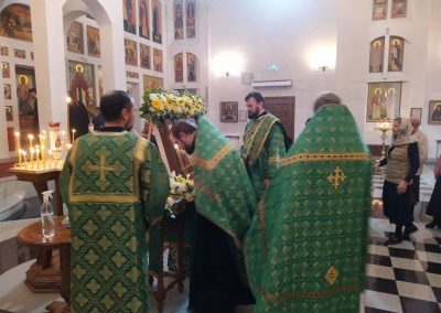 Духовенство и прихожане нашего храма помолились у ковчега с мощами прп. Сергия