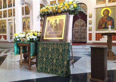 Духовенство и прихожане нашего храма помолились у ковчега с мощами прп. Сергия